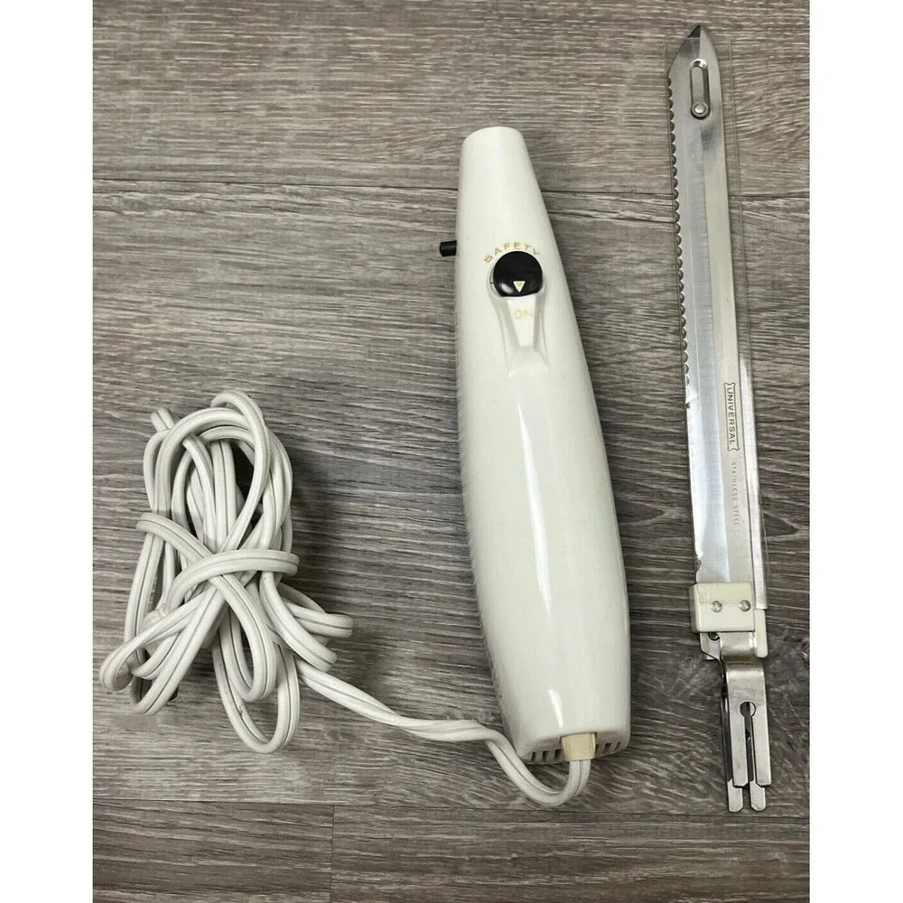 Electric Knife Slice Carve Stainless Steel‎ + Case Universal Vintage Made in USA